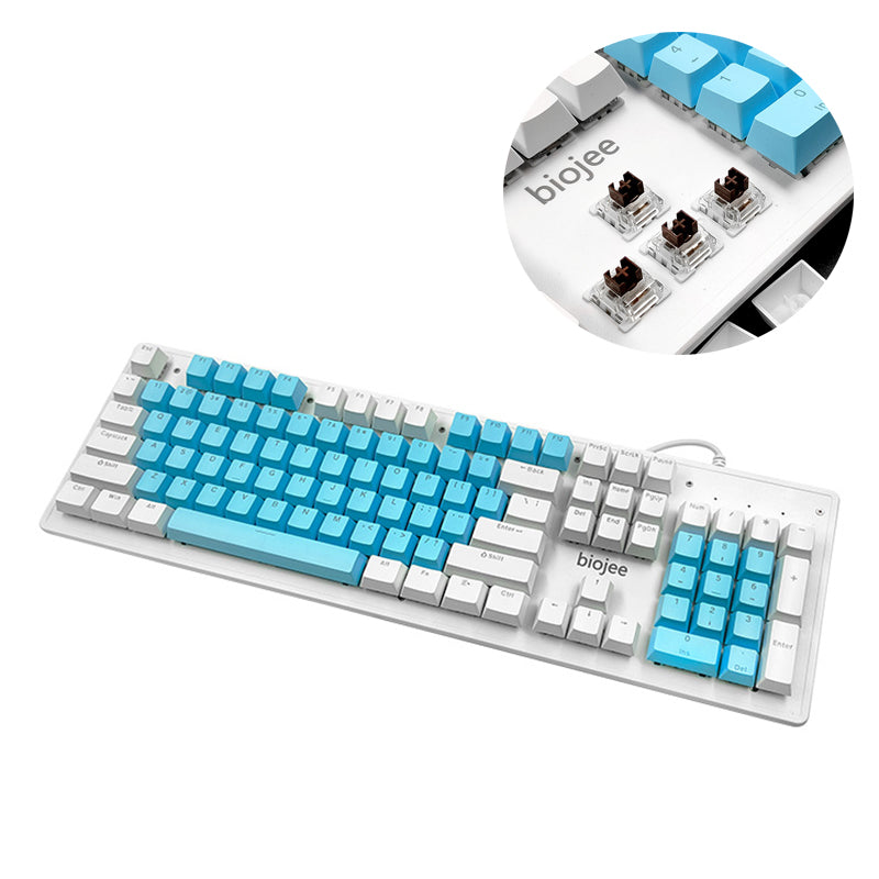 BIOJEE B104 Mechanical Keyboard 104 Keys Gaming Keyboard Switch Wired Keyboard with Colorful Backlit for E-Sports BIOJEE B104 Mechanical Keyboard 104 Keys Gaming Keyboard Switch Wired Keyboard with Colorful Backlit for E-Sports